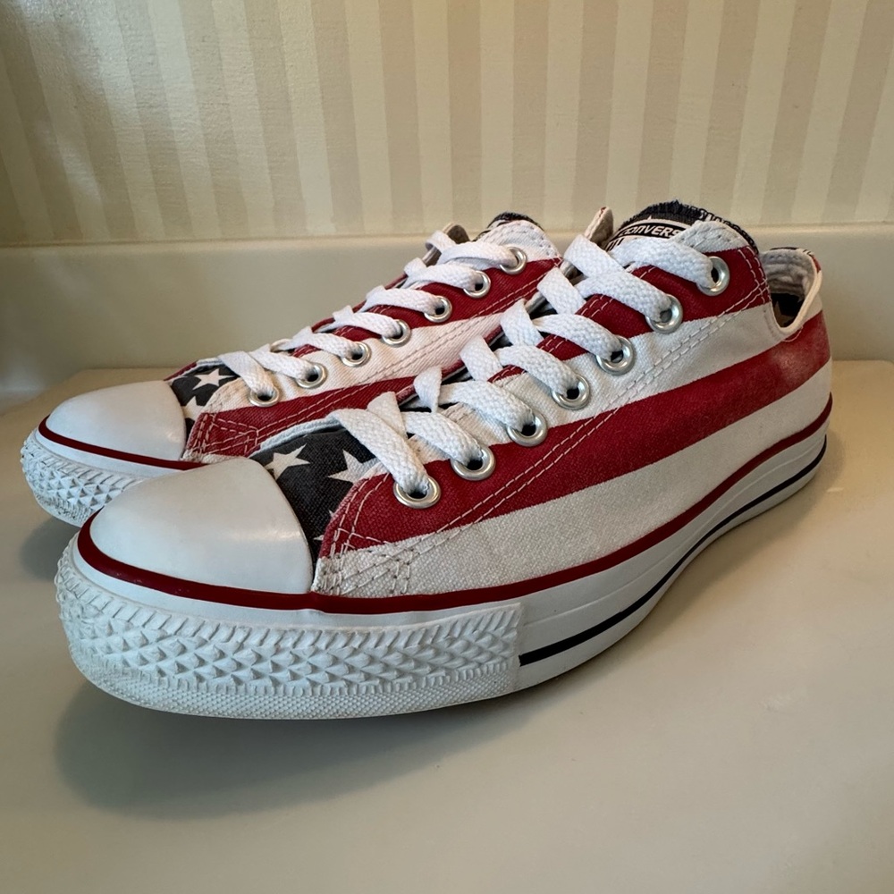 Converse Chuck Taylor All Star US Flag Low Top Sneakers Unisex M 9.5 W 11.5 - Picture 5 of 16